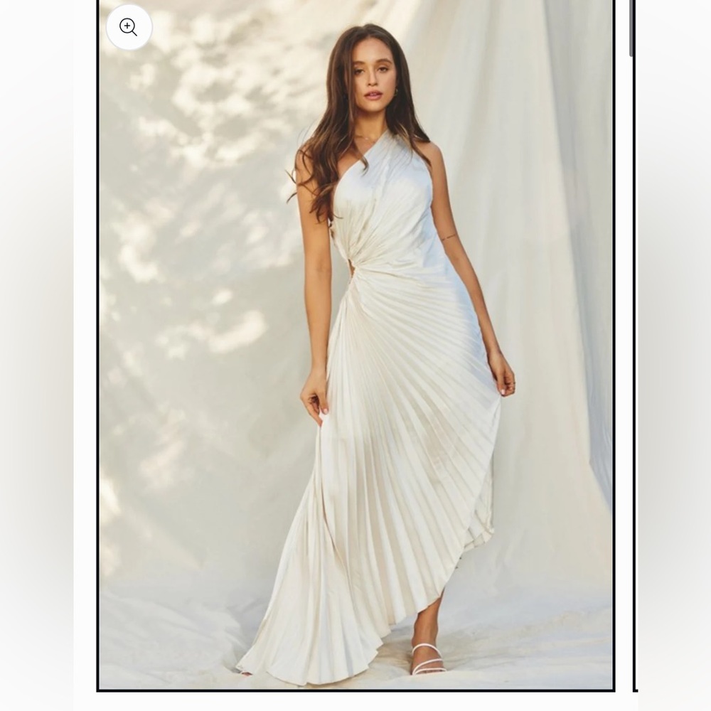 Asymmetrical Pleated Maxi Dress. New with tags.